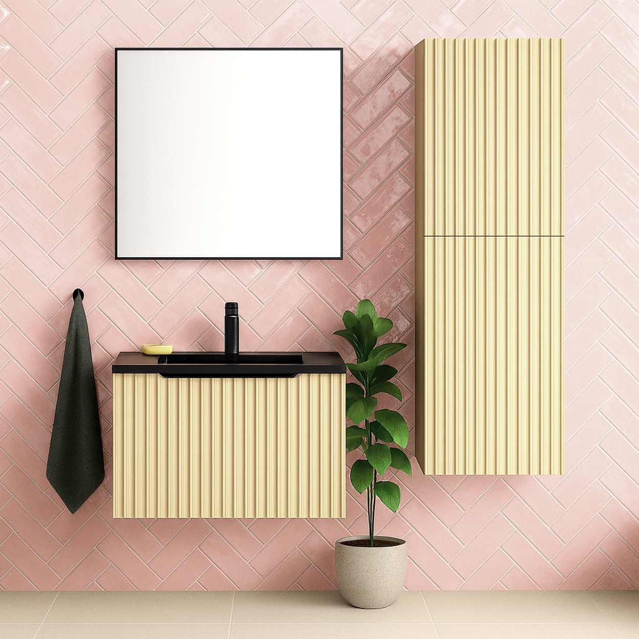 Wiesbaden Ribbella Badmeubel compleet 80cm